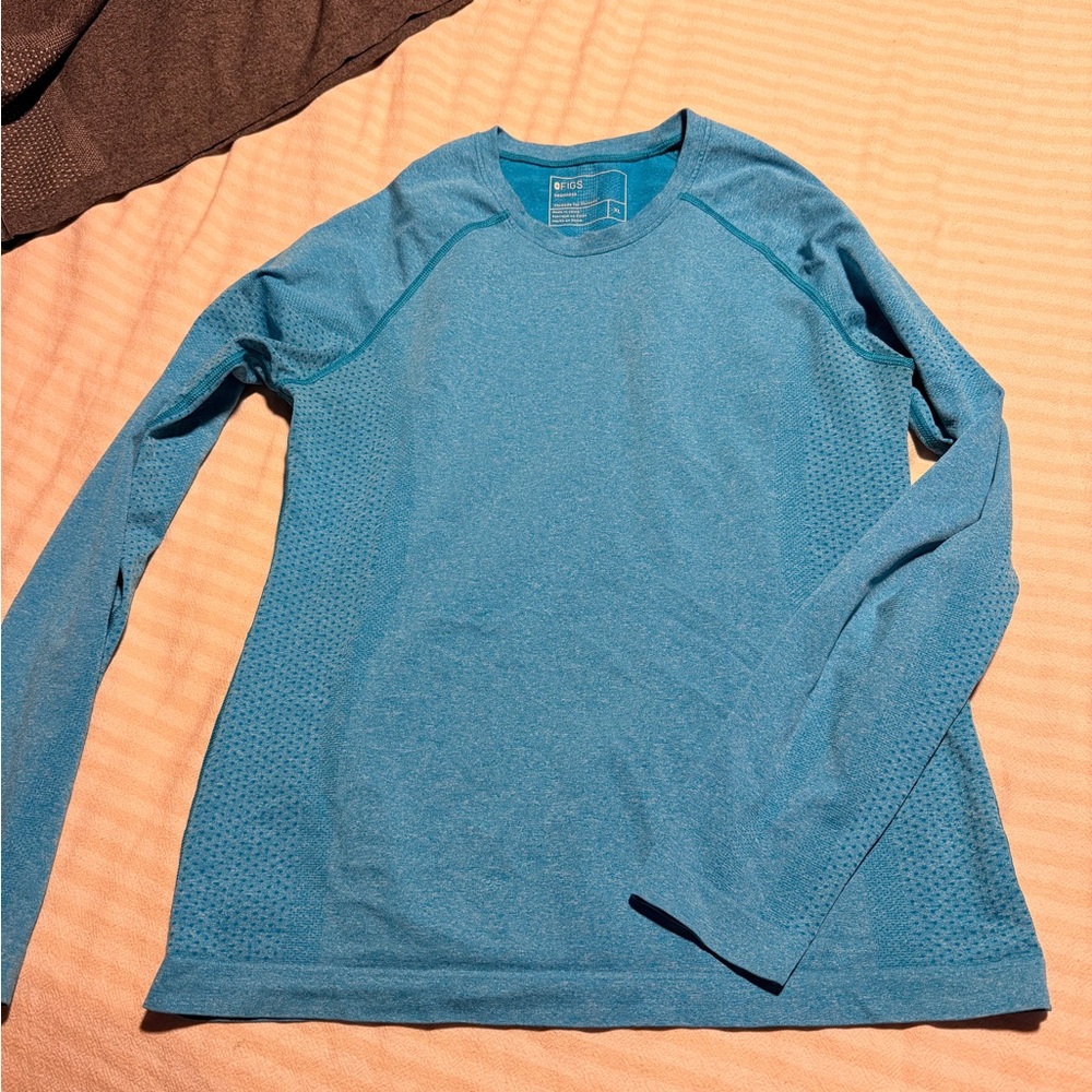 FIGS Teal Salta Seamless - Longsleeve Underscrub XL